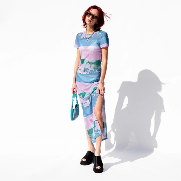 Miaou Dresses & Skirts - Miaou Billie Mesh Maxi Dress Thermal Pastel